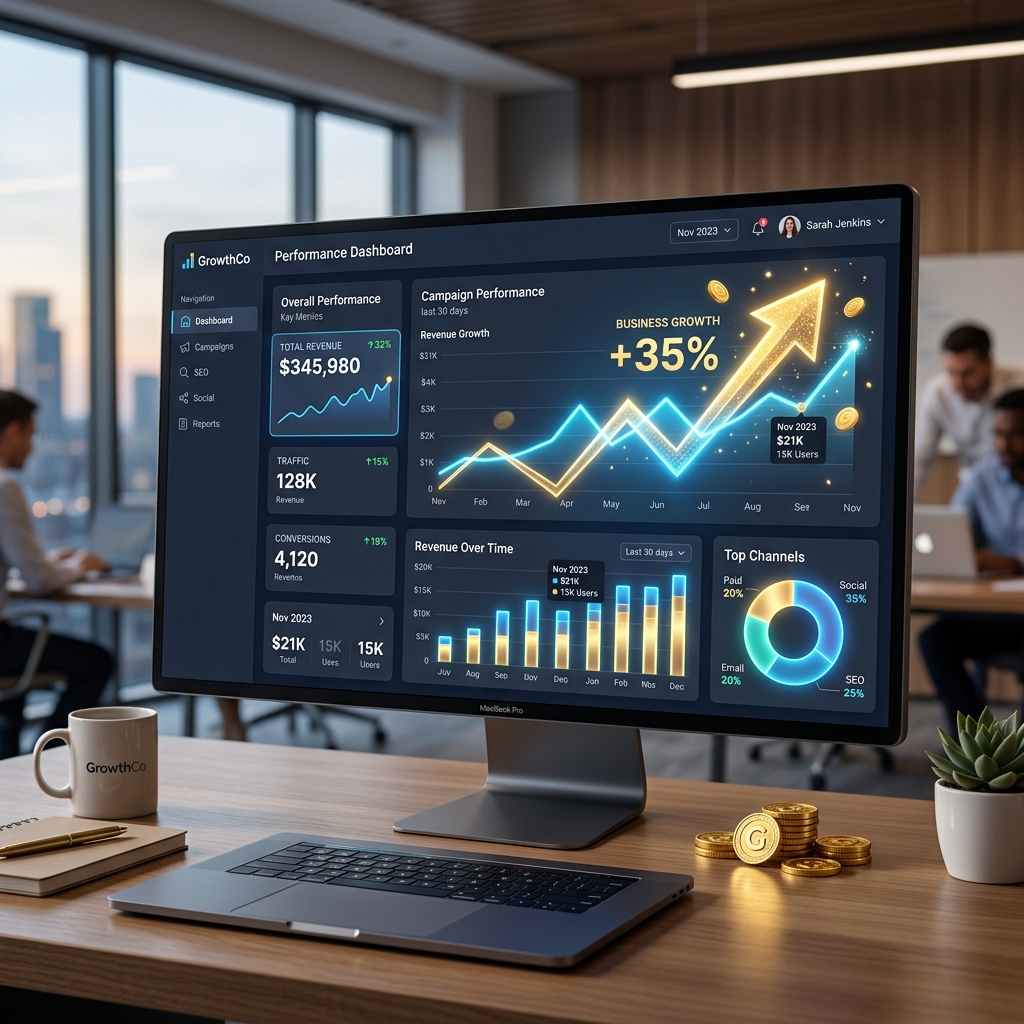 Dashboard growth charts